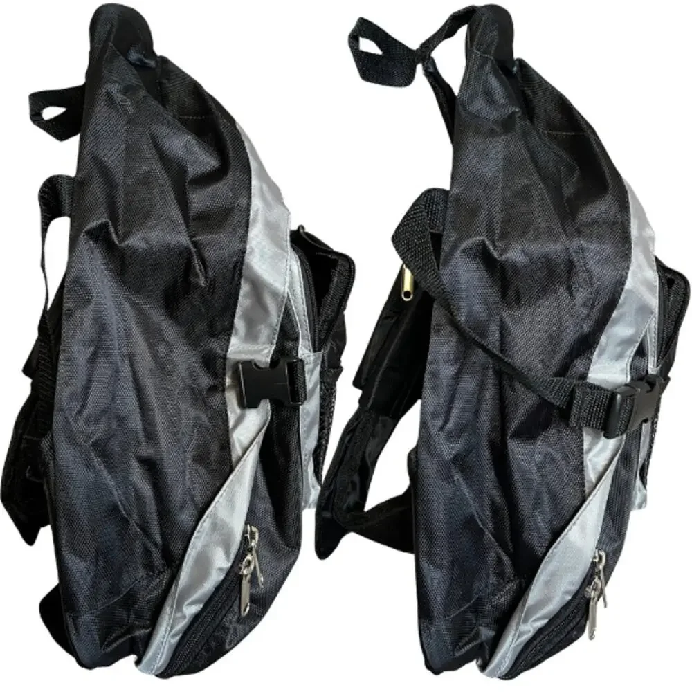 Fit to Fight Black and Grey Multicompartment Padded Strap Sling Backpack
